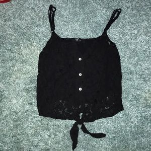 Forever 21 lace knot-tie tank top